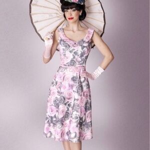 Fancy classy Floral retro-style Dress